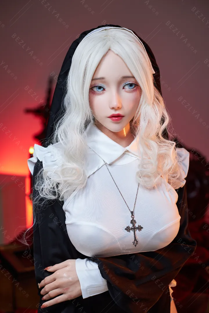155cm (5ft1) Eカップ 軽量 シリコン ラブドール, 可動式顎 ヘッド Cyrtanthera